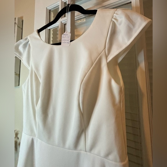 Lulus Ruffle Sleeve Dress With Train-Medium - Picture 10 of 16